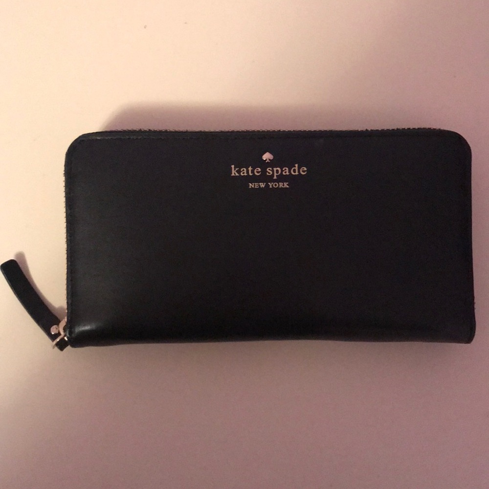 Kate Spade black leather wallet
